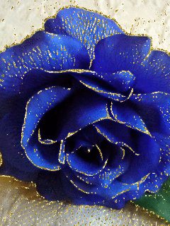 Картинка Синяя роза из коллекции Анимация на телефон Розы