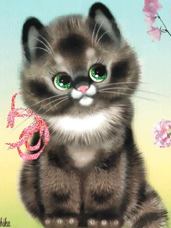 Картинка Анимированный котенок из коллекции Анимация на телефон Кошки анимашки