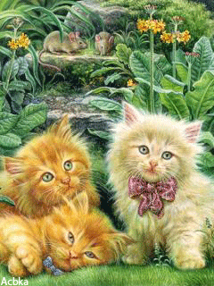 Картинка Милые котята из коллекции Анимация на телефон Кошки анимашки