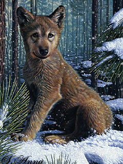 Картинка Волчонок из коллекции Анимация на телефон Животные