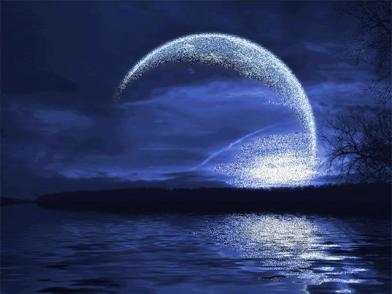 Картинка Лунная ночь из коллекции Картинки анимация Природа