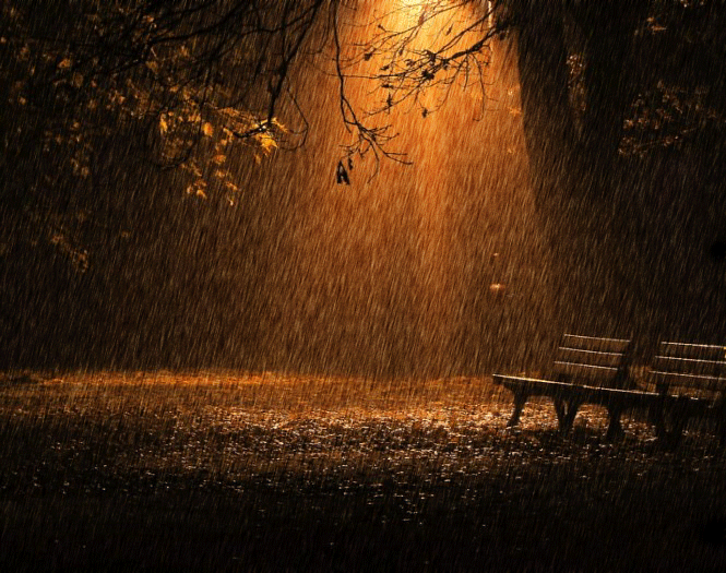 Картинка Ночь дождь из коллекции Картинки анимация Природа