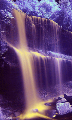 Картинка Сиреневый водопад из коллекции Картинки анимация Природа