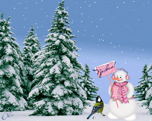Картинка Зимний привет из коллекции Картинки с надписями Анимашки привет
