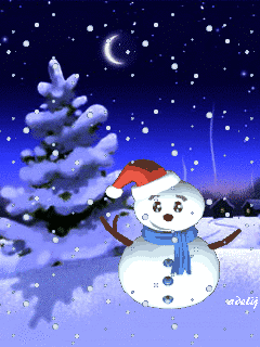 Картинка Снеговик анимашка из коллекции Анимация на телефон Новогодние картинки