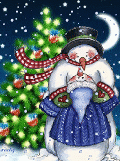 Картинка Новогодние снеговички из коллекции Анимация на телефон Новогодние картинки